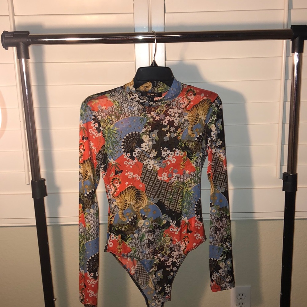 Sheer turtle neck / sheer bodysuit: F21